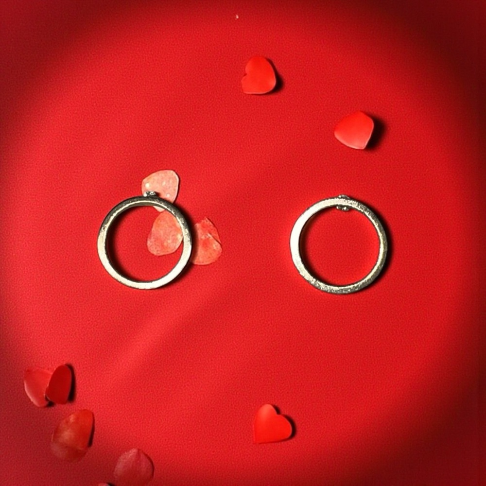 Gold Circle Stud Earrings